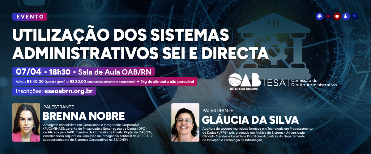 Utilização dos Sistemas Administrativos SEI, DIRECTA