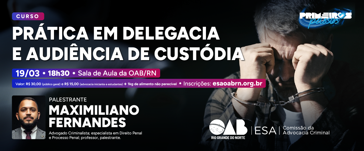 Primeiros Passos: Prática em Delegacia e audiência de custódia